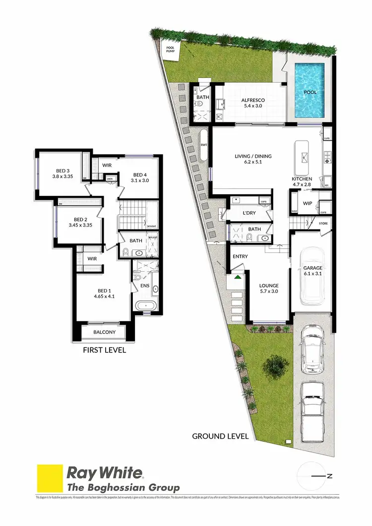 Floorplan of Homely semi-detached listing, 5B ALLENA Close, Georges Hall NSW 2198