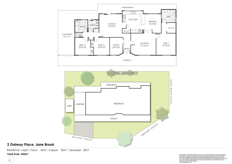 Floorplan of Homely house listing, 2 Galway Place, Jane Brook WA 6056