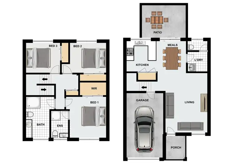 Floorplan of Homely townhouse listing, 7/19 Flower Place, Richlands QLD 4077