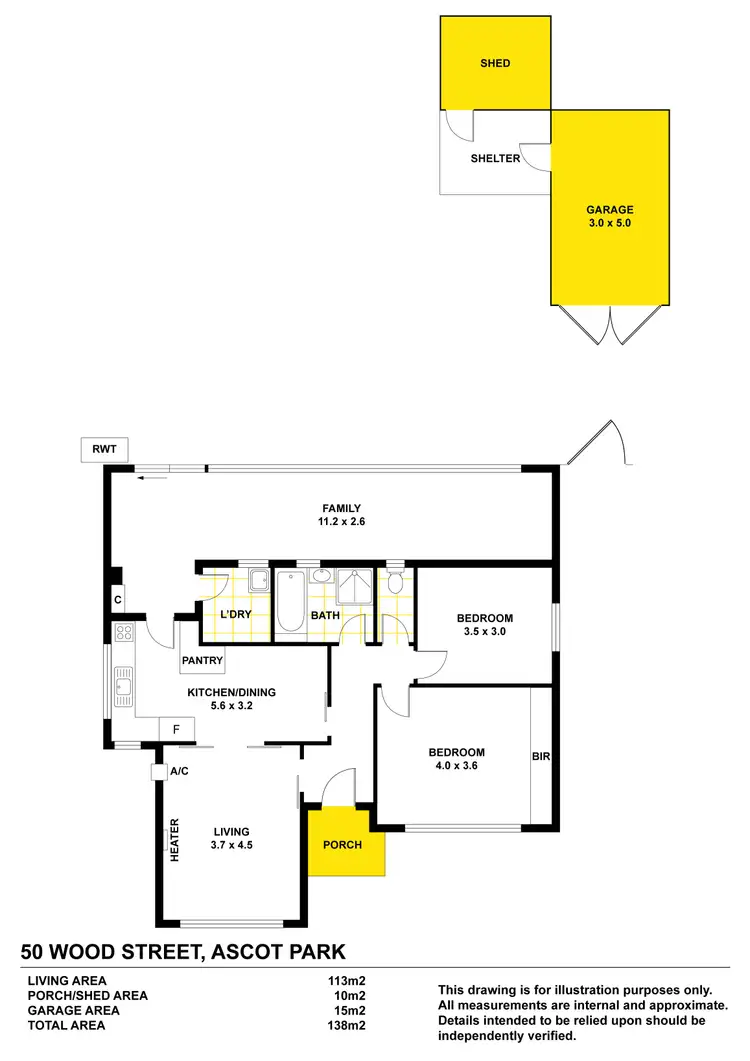 Floorplan of Homely house listing, 50 Wood Street, Ascot Park SA 5043