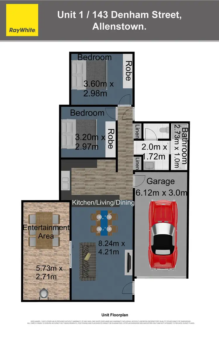 Floorplan of Homely unit listing, 1/143 Denham Street, Allenstown QLD 4700