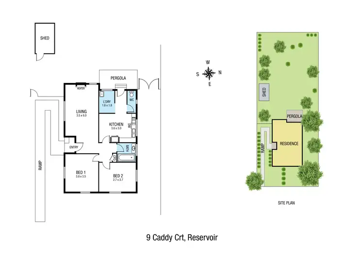 Floorplan of Homely house listing, 9 Caddy Court, Reservoir VIC 3073