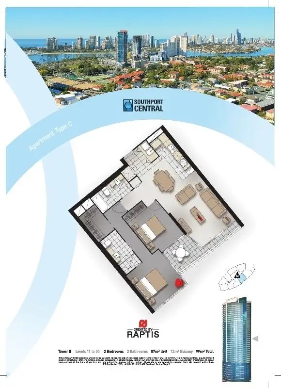 Floorplan of Homely apartment listing, 21903/5 Lawson Street, Southport QLD 4215
