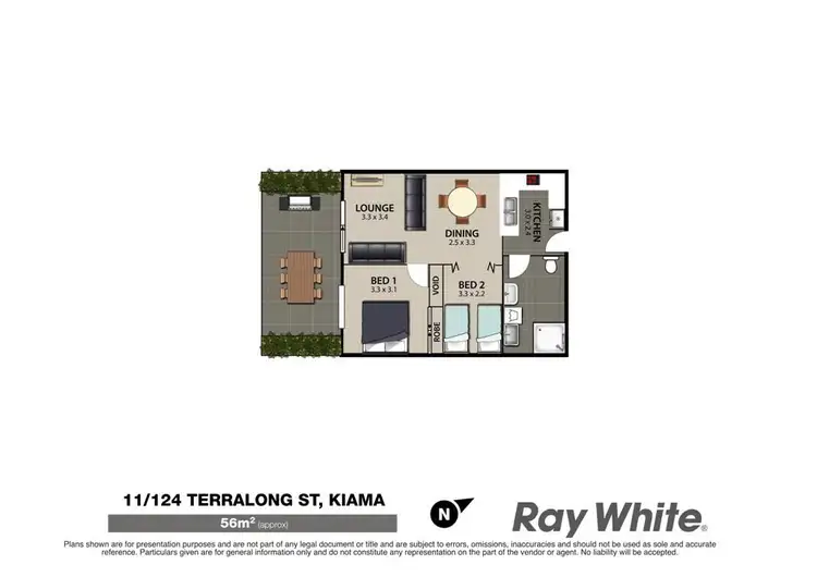 Floorplan of Homely unit listing, 11/124 Terralong Street, Kiama NSW 2533
