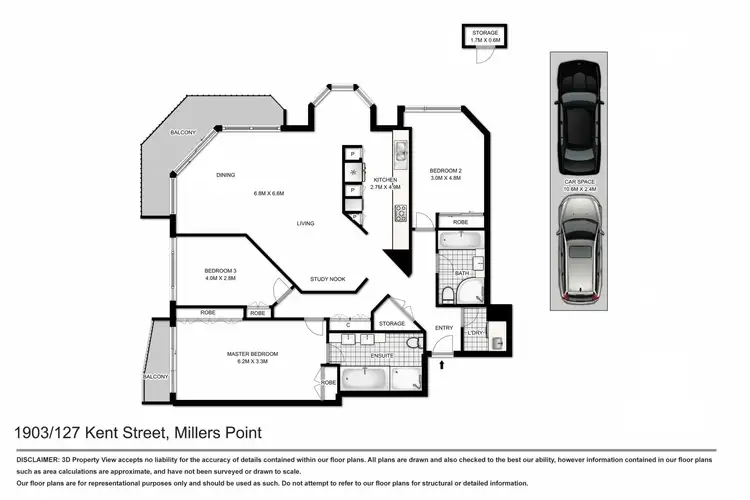 Floorplan of Homely apartment listing, 1903/127 Kent Street, Sydney NSW 2000