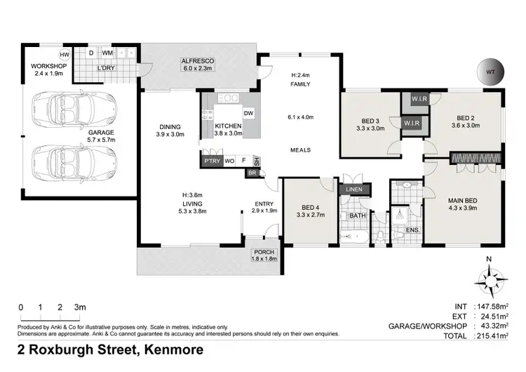 Floorplan of Homely house listing, 2 Roxburgh Street, Kenmore QLD 4069