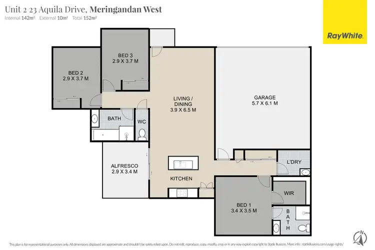 Floorplan of Homely semi-detached listing, 2/23 Aquila Drive, Meringandan West QLD 4352
