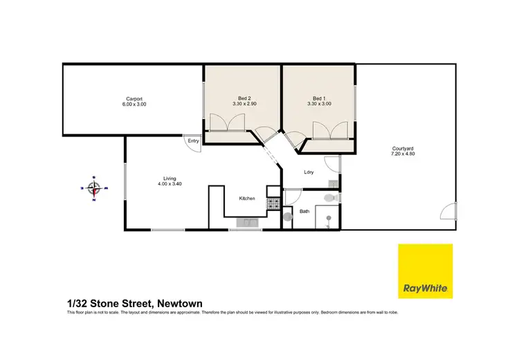 Floorplan of Homely unit listing, 1/32 Stone Street, Wilsonton QLD 4350