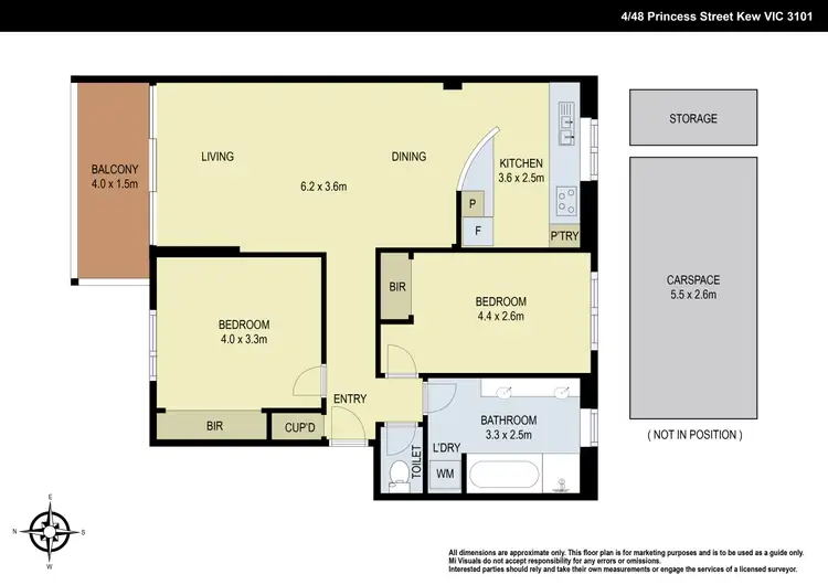 Floorplan of Homely apartment listing, 4/48 Princess Street, Kew VIC 3101