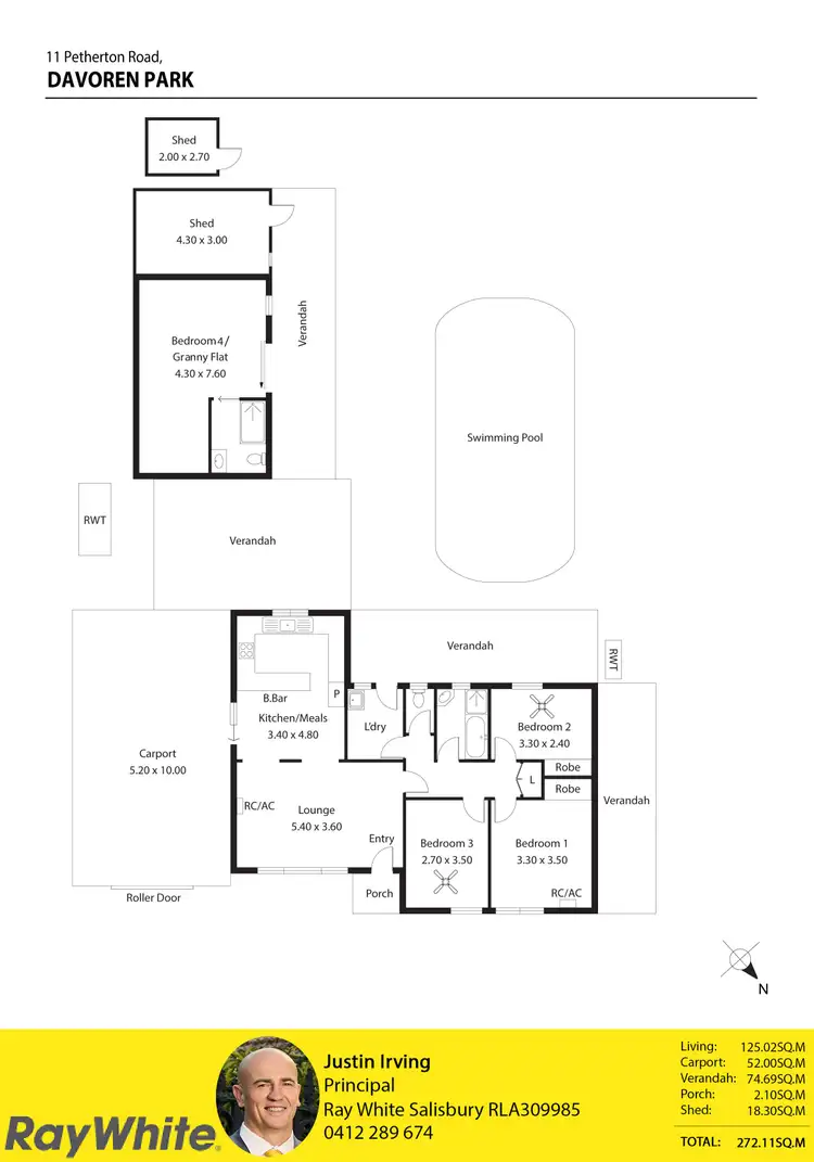 Floorplan of Homely house listing, 11 Petherton Road, Davoren Park SA 5113