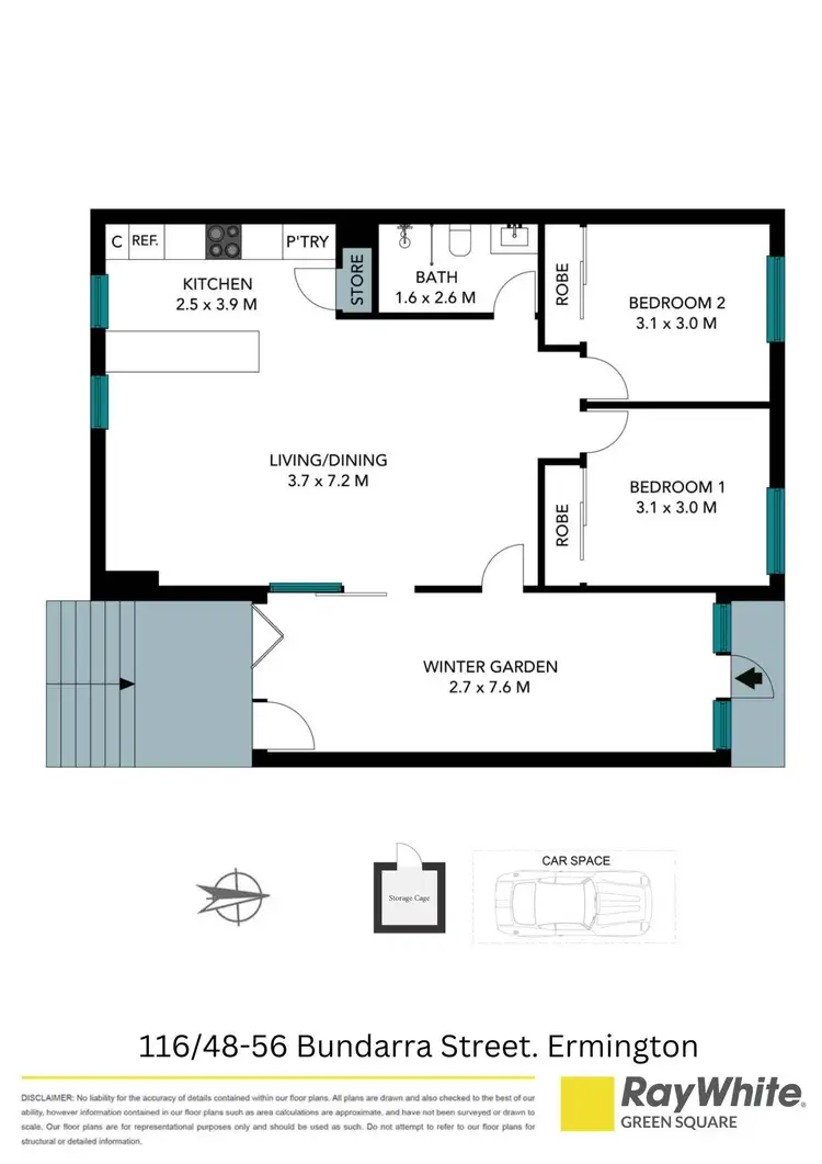 Floorplan of Homely apartment listing, 116/48-56 Bundarra Street, Ermington NSW 2115