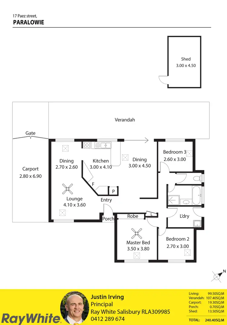 Floorplan of Homely house listing, 17 Paez Street, Paralowie SA 5108