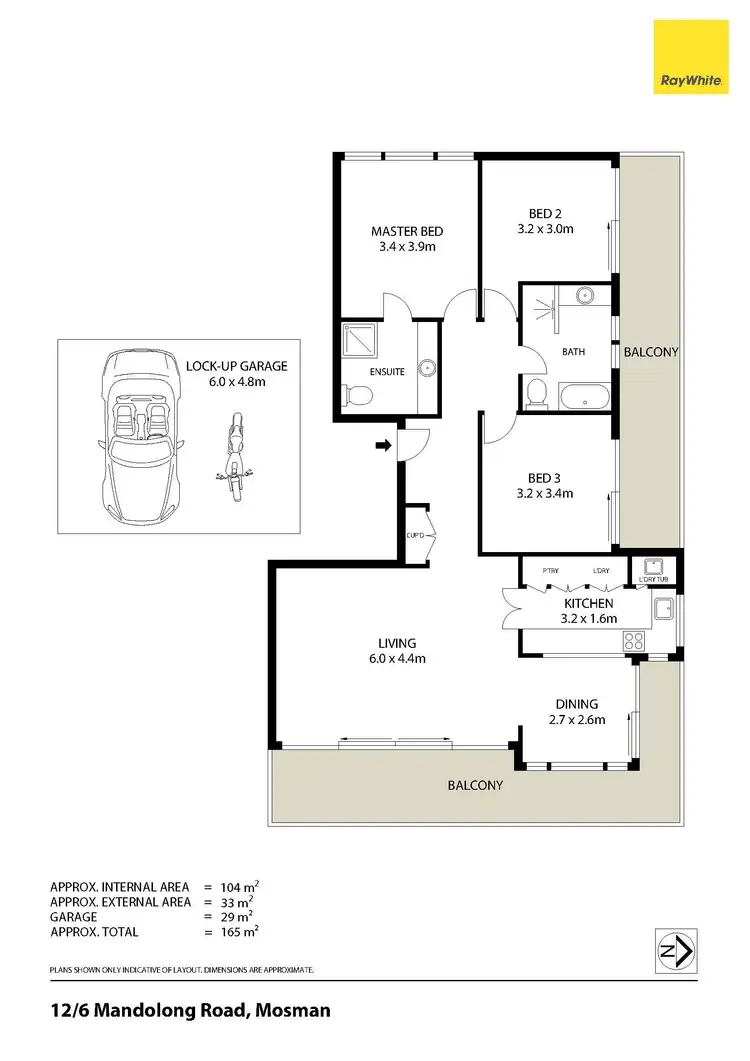 Floorplan of Homely apartment listing, 12/6 Mandolong Road, Mosman NSW 2088