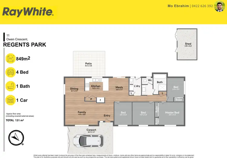 Floorplan of Homely house listing, 11 Owens Crescent, Regents Park QLD 4118