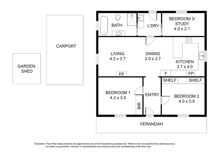 Floorplan of Homely house listing, 1/53 Bertha Street, Mount Gambier SA 5290