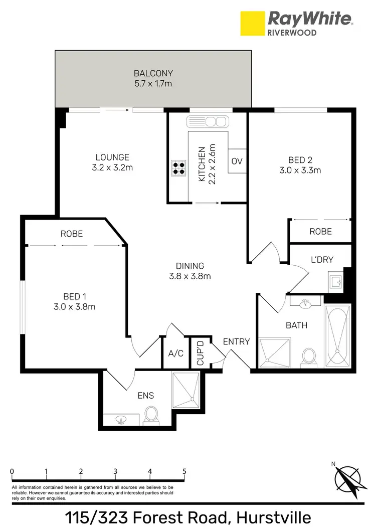 Floorplan of Homely apartment listing, 115/323 Forest Road, Hurstville NSW 2220