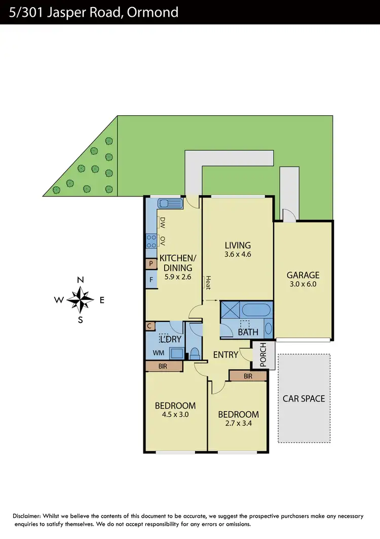 Floorplan of Homely unit listing, 5/301 Jasper Road, Ormond VIC 3204