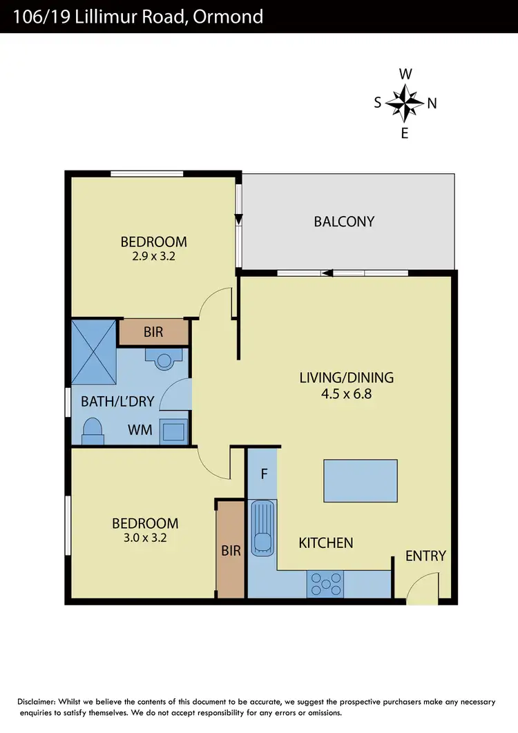 Floorplan of Homely apartment listing, 106/19 Lillimur Road, Ormond VIC 3204