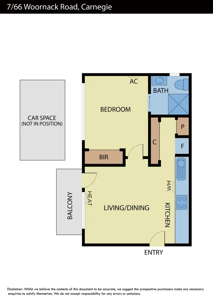 Floorplan of Homely apartment listing, 7/66 Woornack Road, Carnegie VIC 3163