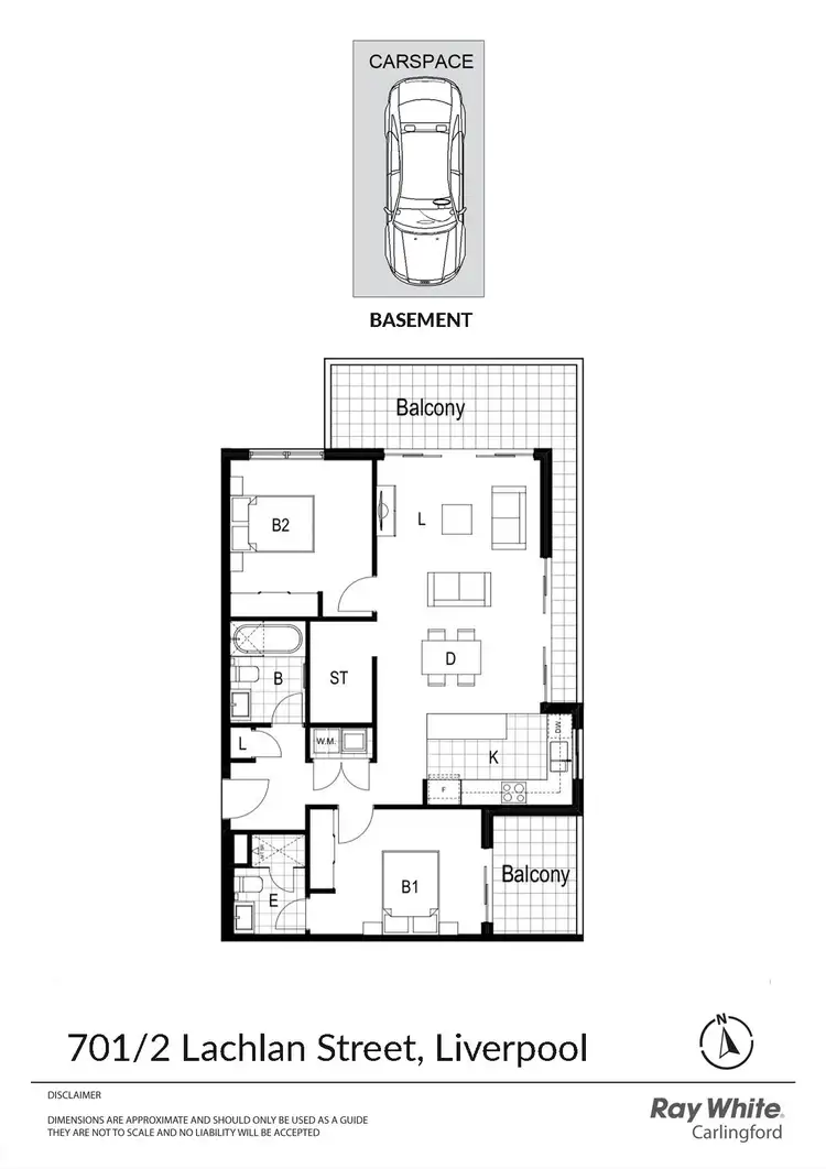 Floorplan of Homely apartment listing, 701/2 Lachlan Street, Liverpool NSW 2170