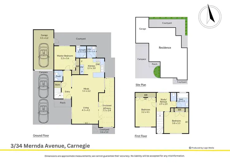 Floorplan of Homely townhouse listing, 3/34 Mernda Avenue, Carnegie VIC 3163