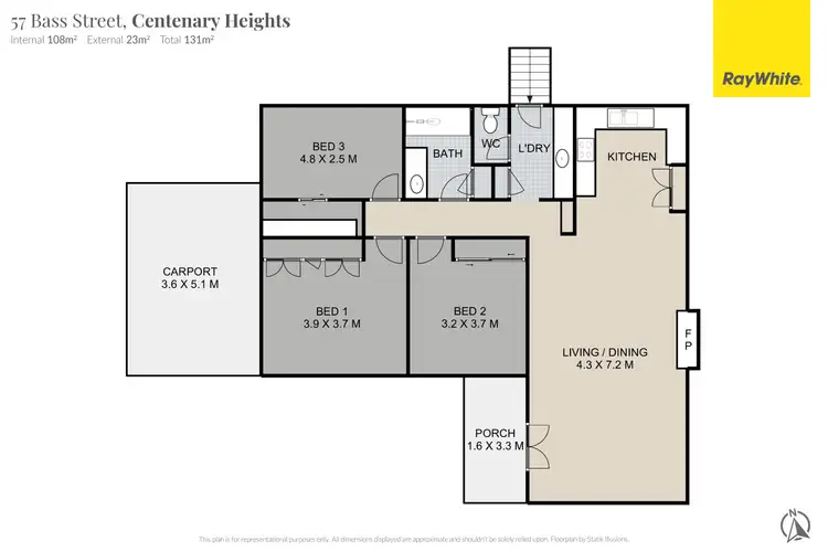 Floorplan of Homely house listing, 57 Bass Street, Centenary Heights QLD 4350