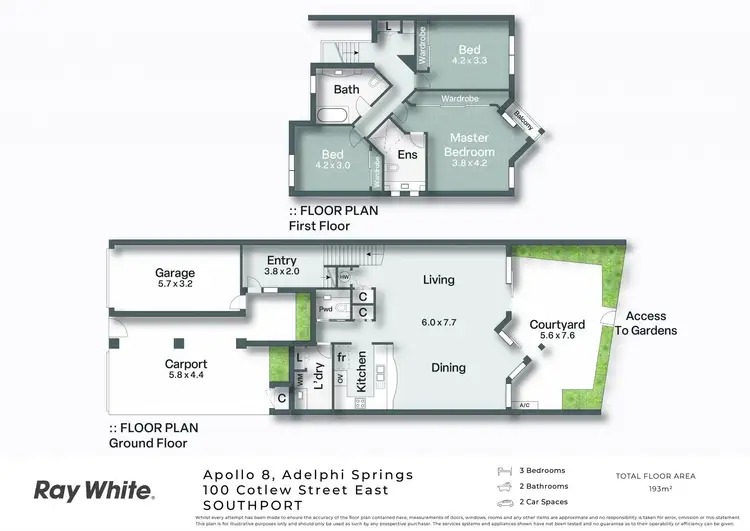 Floorplan of Homely townhouse listing, 8/100 Cotlew Street East, Southport QLD 4215