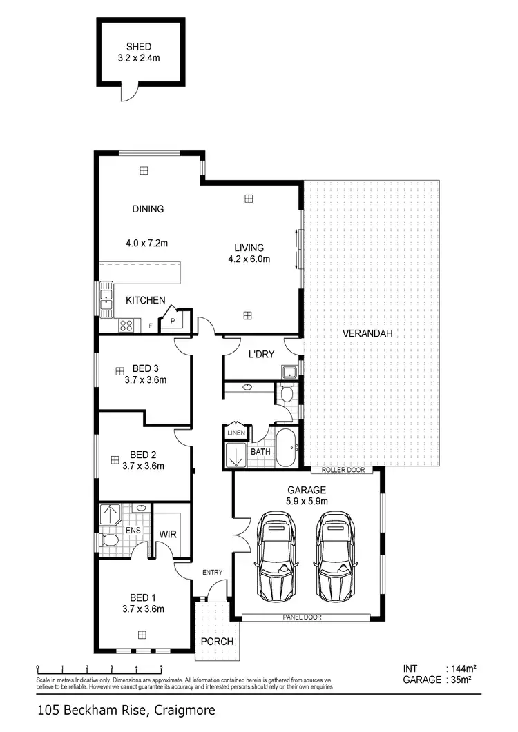 Floorplan of Homely house listing, 105 Beckham Rise, Craigmore SA 5114