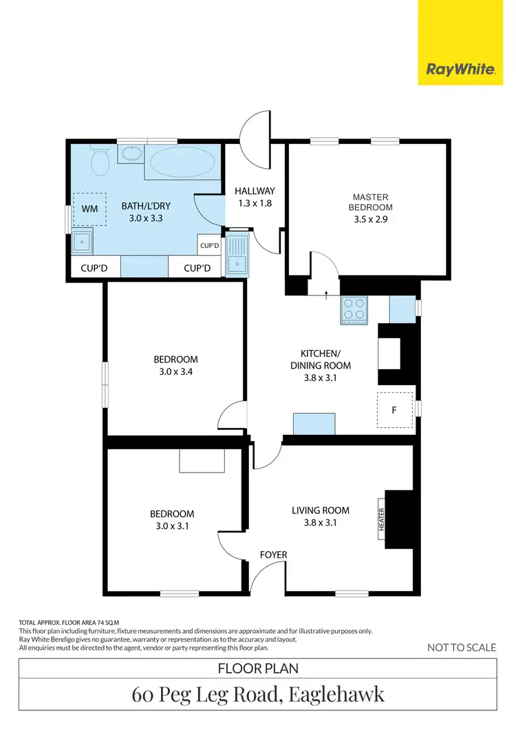 Floorplan of Homely house listing, 60 Peg Leg Road, Eaglehawk VIC 3556