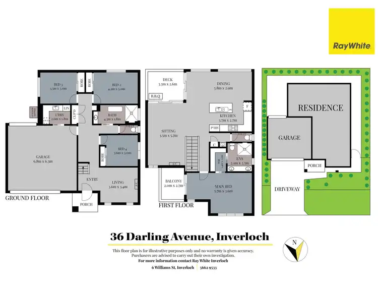 Floorplan of Homely house listing, 36 Darling Avenue, Inverloch VIC 3996
