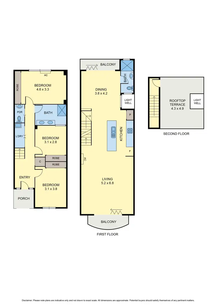 Floorplan of Homely townhouse listing, 2/1 Curtis Place, Brunswick VIC 3056