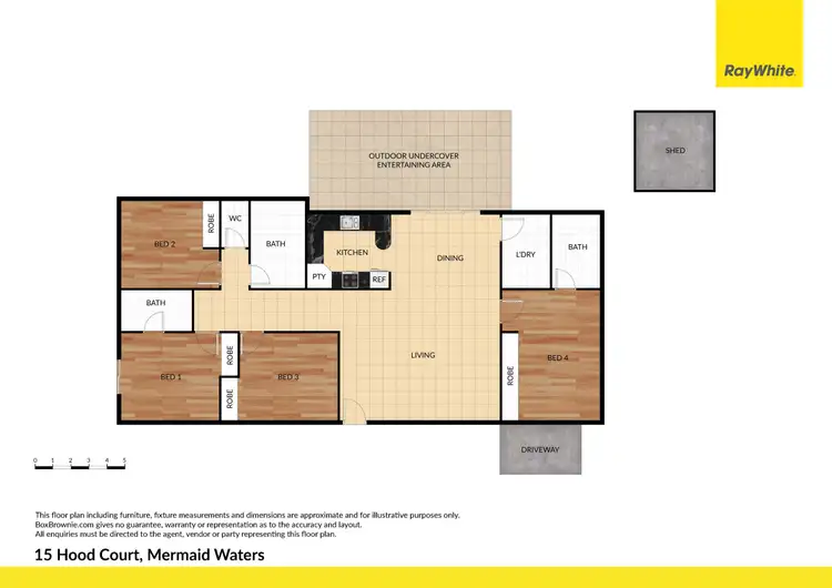 Floorplan of Homely house listing, 15 Hood Court, Mermaid Waters QLD 4218