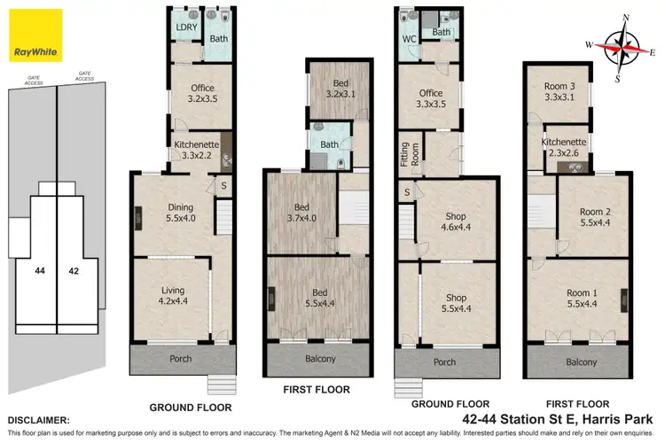 Floorplan of Homely house listing, 42 & 44 Station Street East, Harris Park NSW 2150