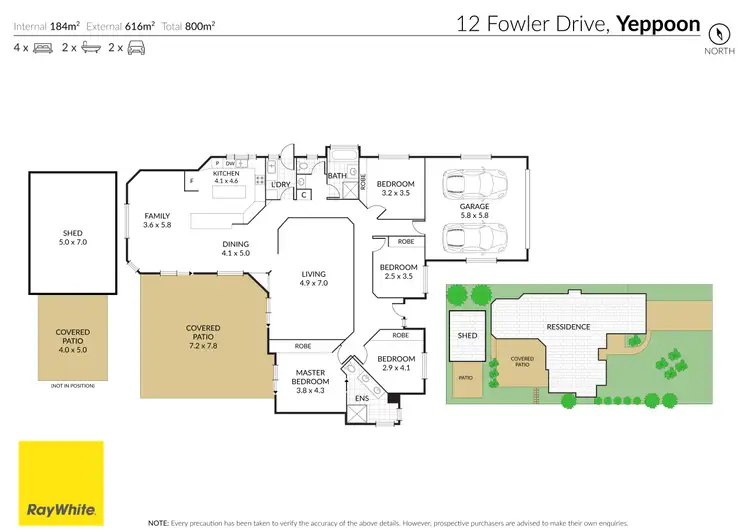 Floorplan of Homely house listing, 12 Fowler Drive, Yeppoon QLD 4703