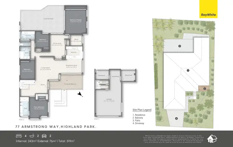 Floorplan of Homely house listing, 77 Armstrong Way, Highland Park QLD 4211