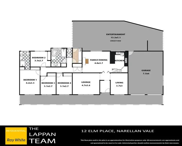 Floorplan of Homely house listing, 12 Elm Place, Narellan Vale NSW 2567
