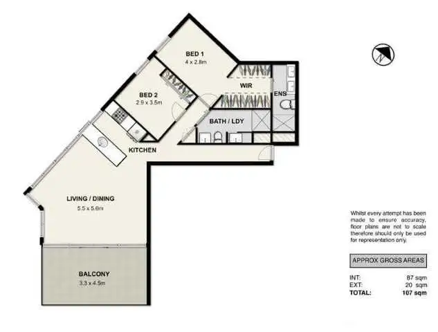 Floorplan of Homely apartment listing, 486/420 Queen Street, Brisbane City QLD 4000