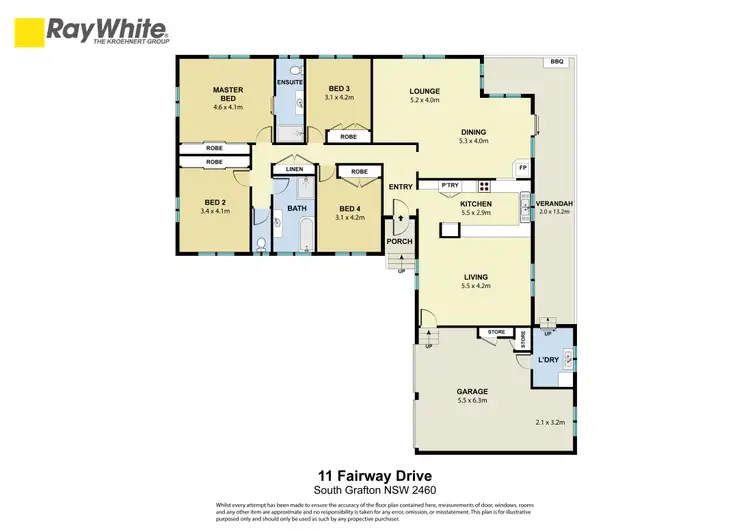 Floorplan of Homely house listing, 11 Fairway Drive, South Grafton NSW 2460