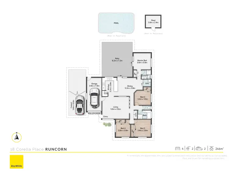 Floorplan of Homely house listing, 18 Corella Place, Runcorn QLD 4113