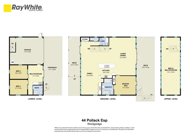 Floorplan of Homely house listing, 44 Pollack Esplanade, Woolgoolga NSW 2456