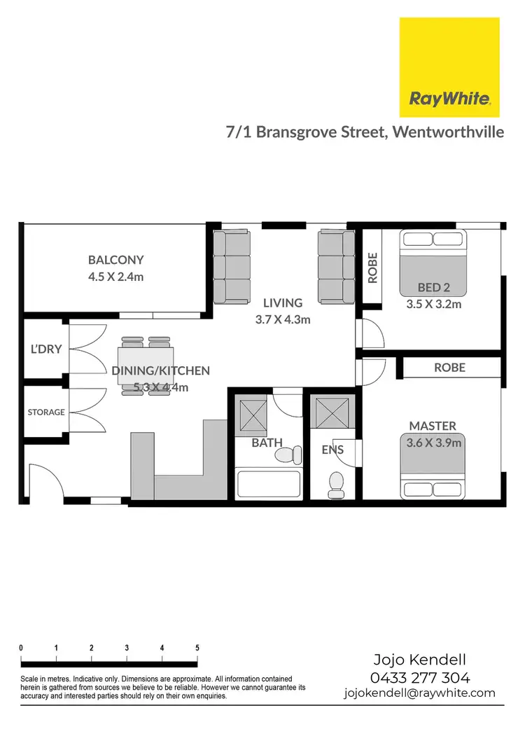 Floorplan of Homely apartment listing, 7/1 Bransgrove Street, Wentworthville NSW 2145
