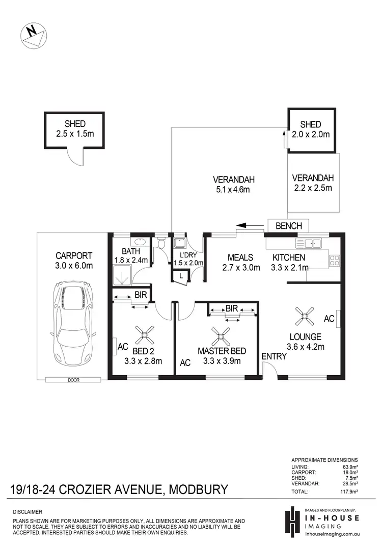 Floorplan of Homely unit listing, 19/18-24 Crozier Avenue, Modbury SA 5092