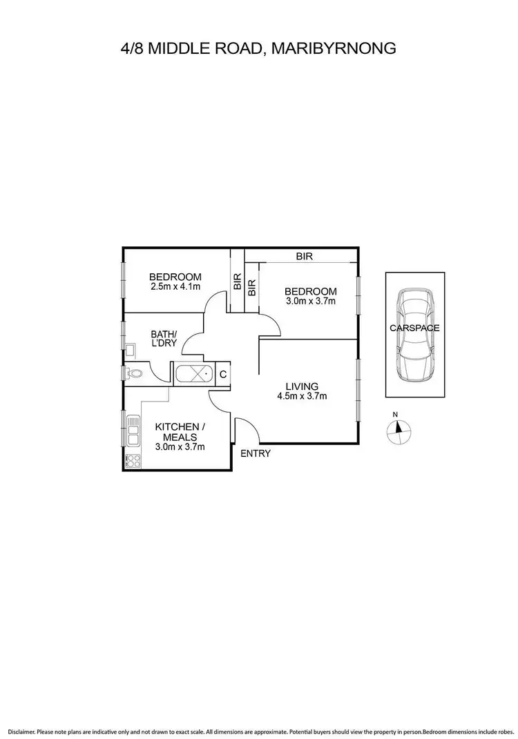 Floorplan of Homely apartment listing, 4/8 Middle Road, Maribyrnong VIC 3032