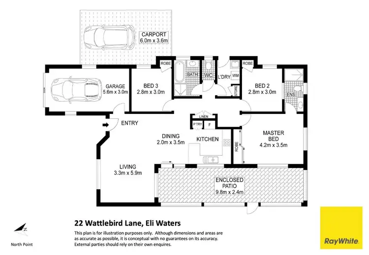 Floorplan of Homely house listing, 22 Wattlebird Lane, Eli Waters QLD 4655