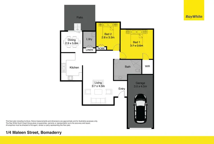 Floorplan of Homely villa listing, 1/4 Maleen Street, Bomaderry NSW 2541