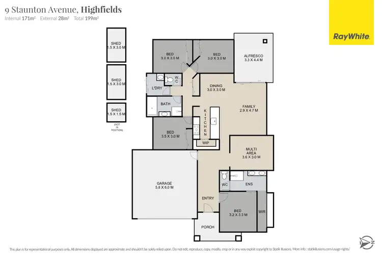 Floorplan of Homely house listing, 9 Staunton Avenue, Highfields QLD 4352