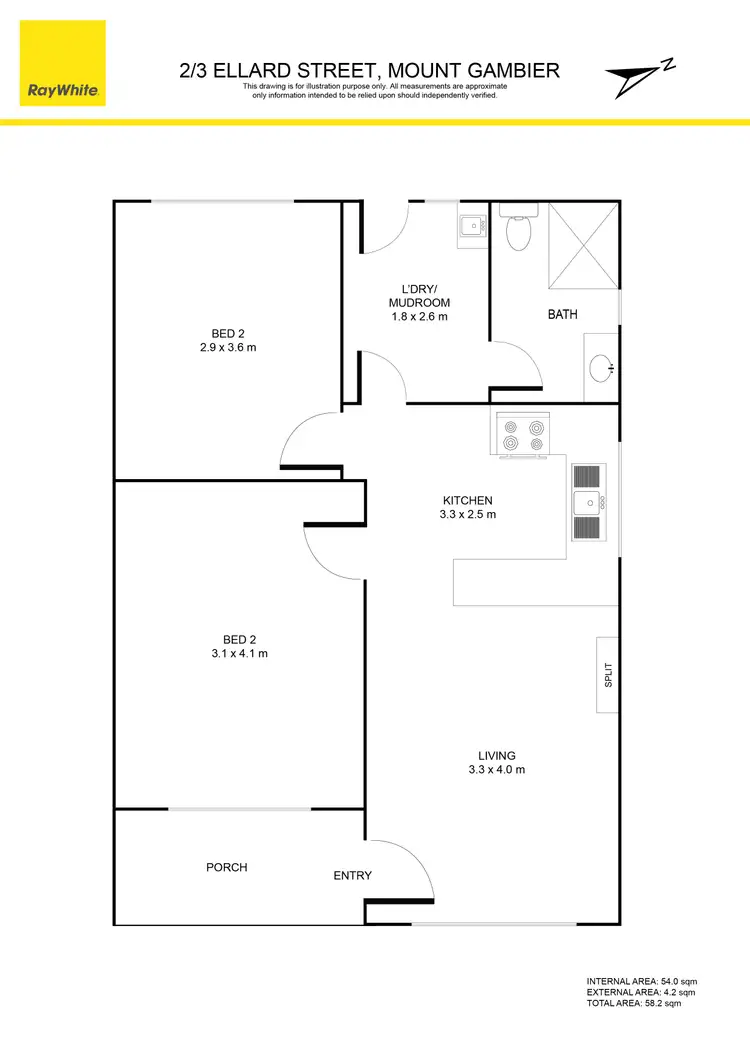 Floorplan of Homely house listing, 2/3 Ellard Street, Mount Gambier SA 5290