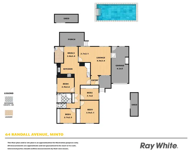 Floorplan of Homely house listing, 64 Randall Avenue, Minto NSW 2566