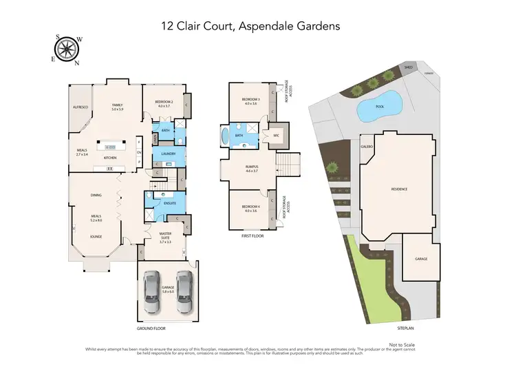 Floorplan of Homely house listing, 12 Clair Court, Aspendale Gardens VIC 3195