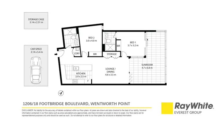 Floorplan of Homely apartment listing, 1206/18 Footbridge Boulevard, Wentworth Point NSW 2127